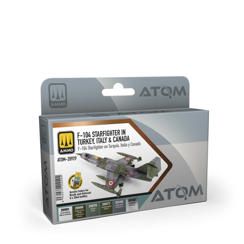 Ammo By Mig ATOM Acrylic Paint: F-104 Starfighter in Turkey, Italy & Canada Set