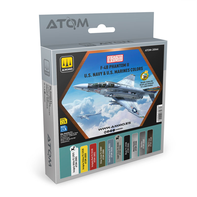 Ammo By Mig ATOM Acrylic Paint: F-4B Phantom II US Navy & US Marines Aircraft Set