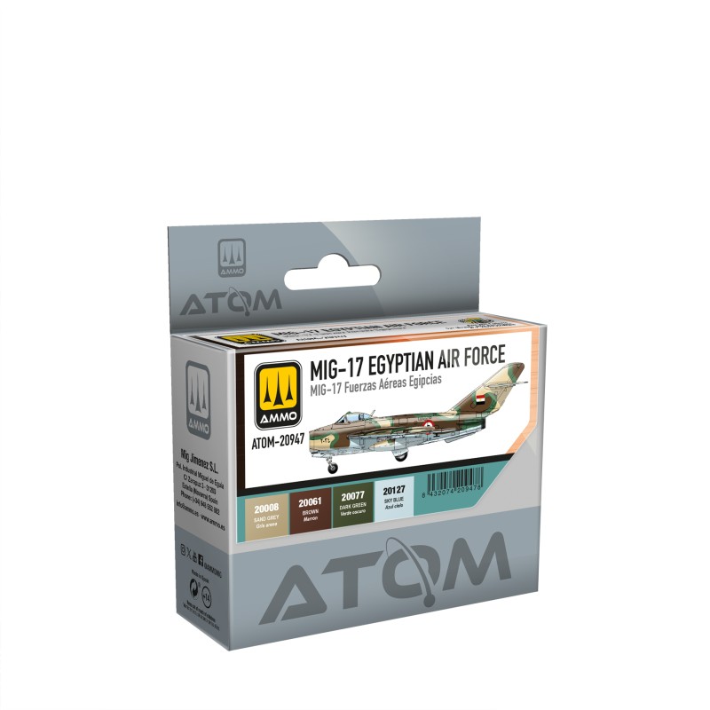 Ammo By Mig ATOM Acrylic Paint: MiG-17 Fresco Egyptian Air Force Aircraft Set