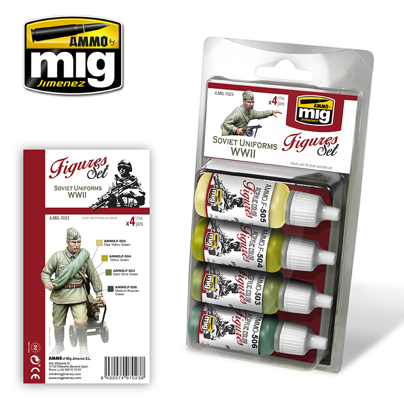 Acrylic Figures Paint Set: Soviet Uniforms WWII