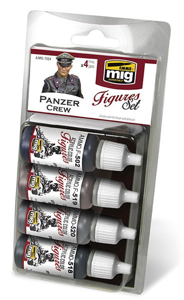 Acrylic Figures Paint Set: Panzer Crew WWII