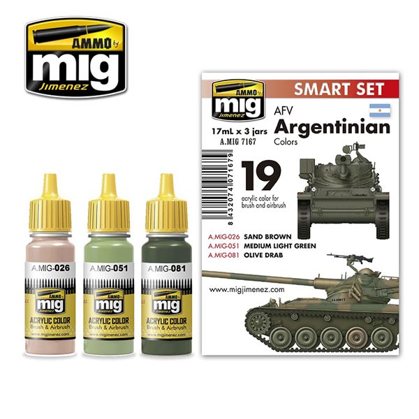 Acrylic Paint Set: AFV Argentinian Colors