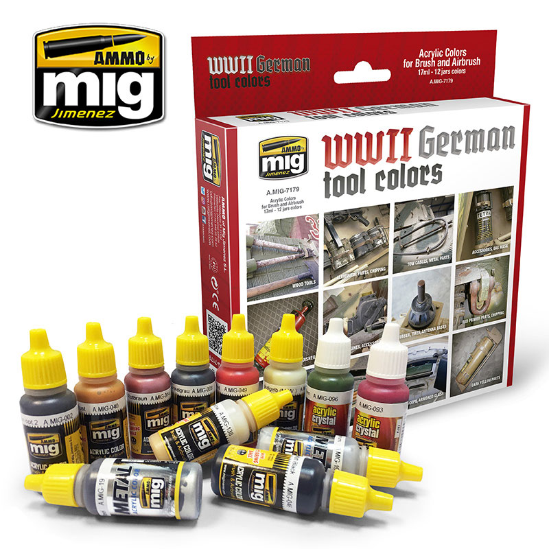 WWII German Tool Colors Acrylic Paint Set