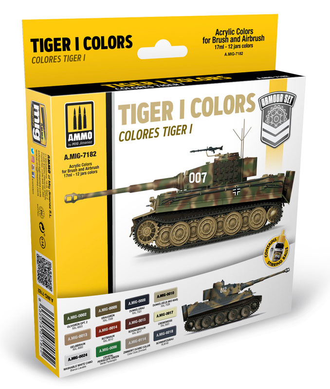 Acrylic Paint Set: Tiger I Colors
