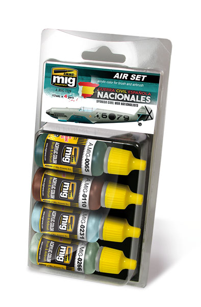 Acrylic Aircraft Paint Set: Spanish Civil War - Nationalists Aircrafts