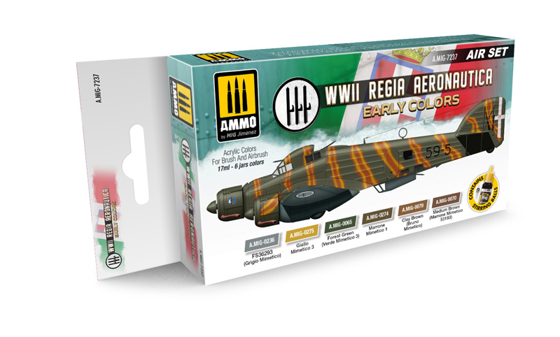 Acrylic Aircraft Paint Set: WWII Regia Aeronautica – Early Colors