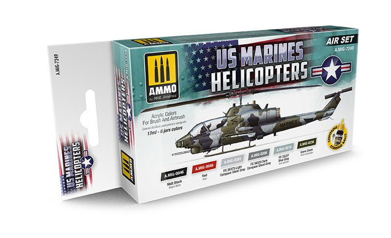 Acrylic Aircraft Paint Set: US Marines Helicopters