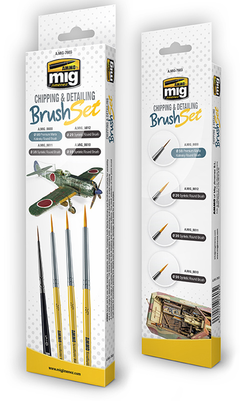 Chipping and Detailing Brush Set