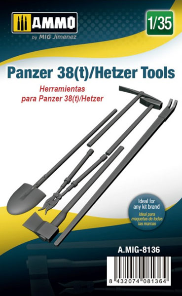 1/35 German WWII Panzer 38(t)/Hetzer Tools