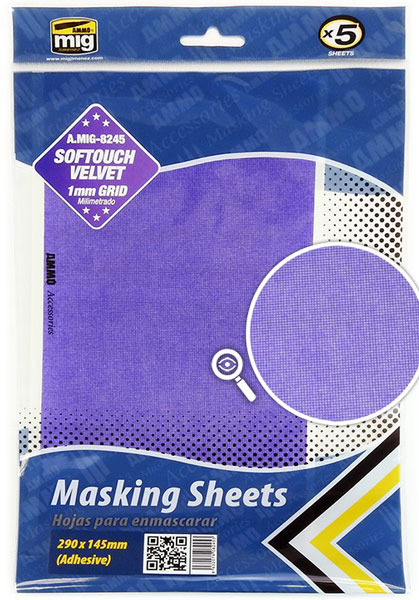 Softouch Velvet Masking Sheet 1mmGrid 290x145