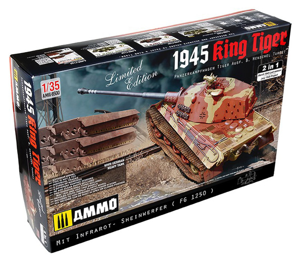 King Tiger 2 in 1 Panzerkampfwagen Tiger Ausf. B. Henschel Turret