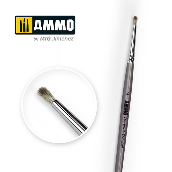 AMMO Drybrush Technical Brush - Size 2