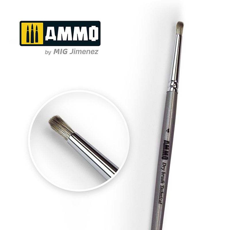 AMMO Drybrush Technical Brush - Size 4