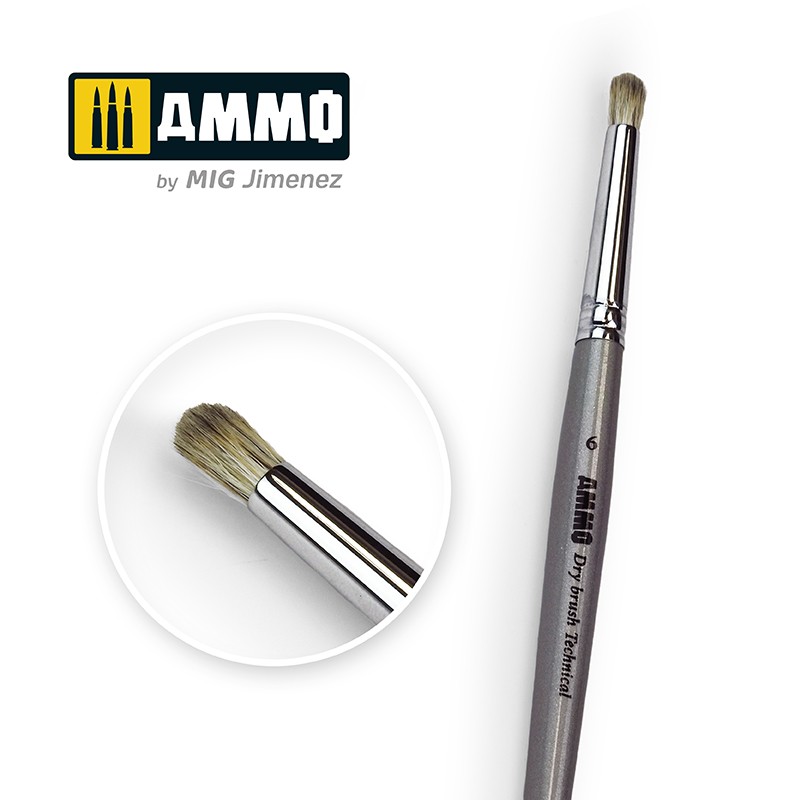 AMMO Drybrush Technical Brush - Size 6
