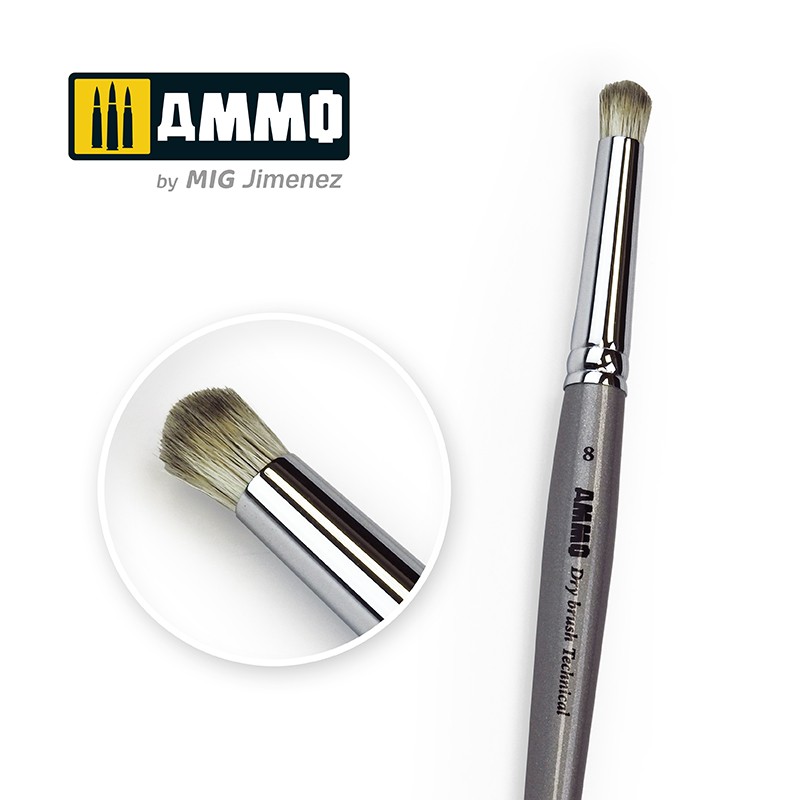 AMMO Drybrush Technical Brush - Size 8