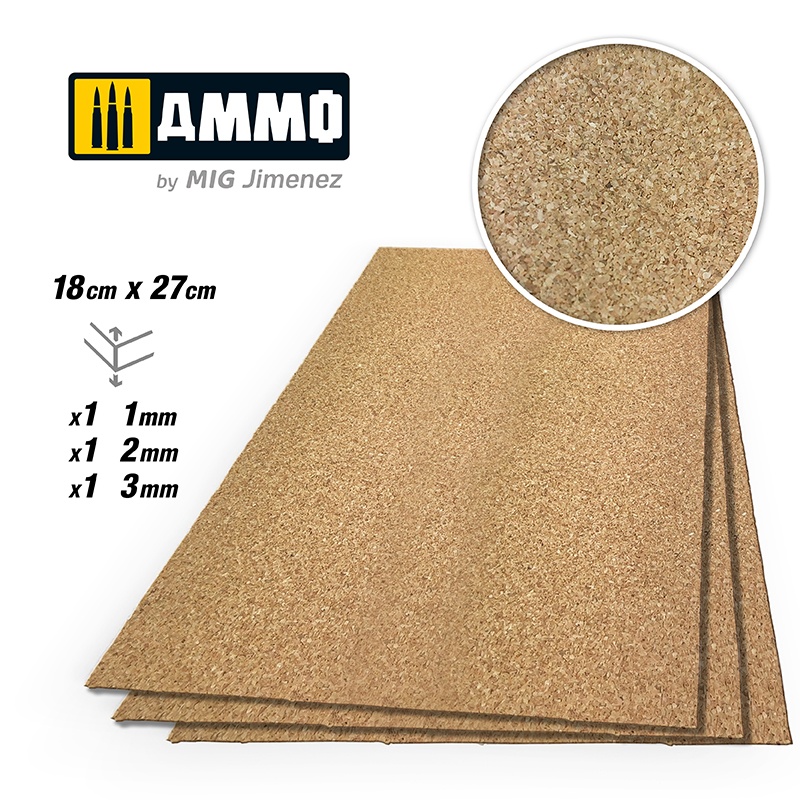 Create Cork Fine Grain Mix (1 each of 1mm, 2mm & 3mm)