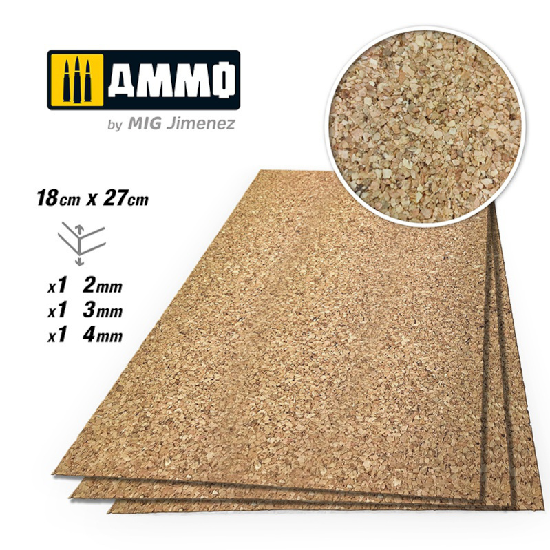 Create Cork Medium Grain Mix (2mm, 3mm, & 4mm) - 1 pc each size