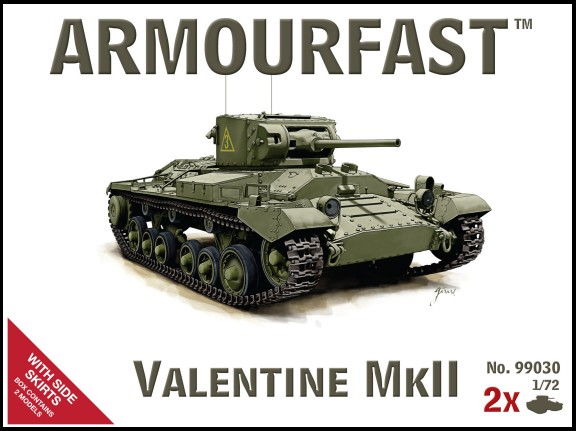WWII British Valentine Mk II Tank w/Side Skirts