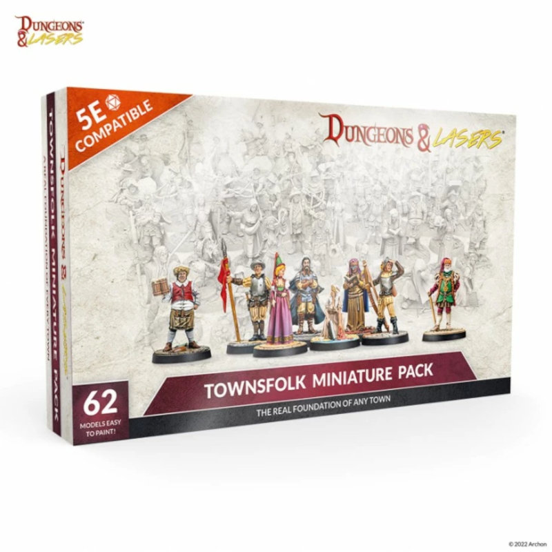 Archon Studio Dungeons and Lasers: Townsfolk Miniature Pack