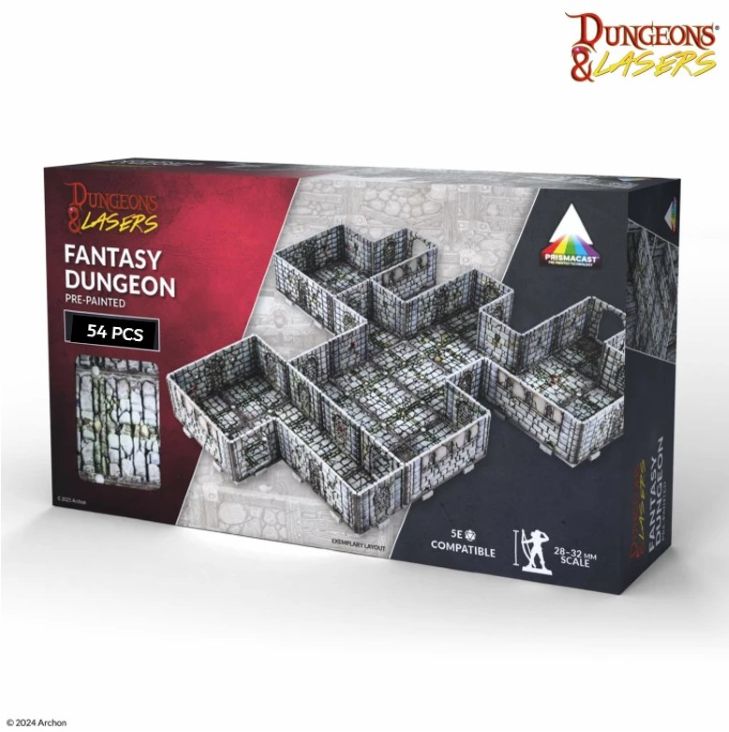 Archon Studio Dungeons and Lasers: Fantasy Dungeon Pre-Painted Walls & Terrain