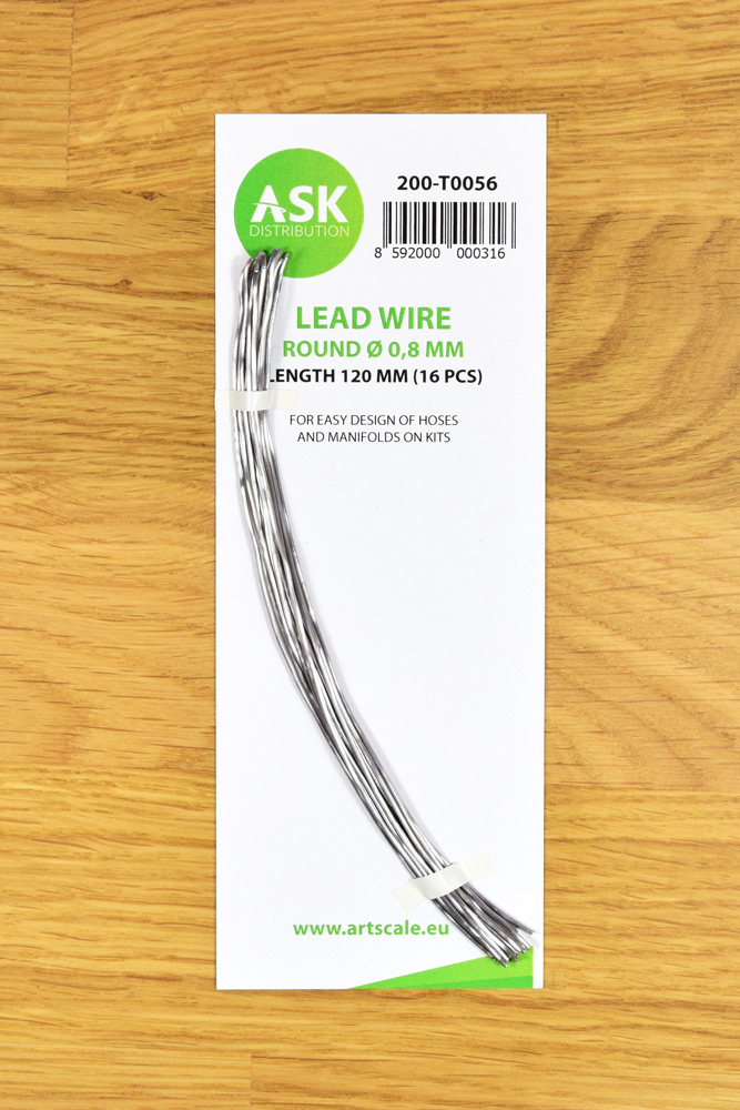 ASK Lead Wire - Round 0.8 mm x 120 mm (16 pcs)