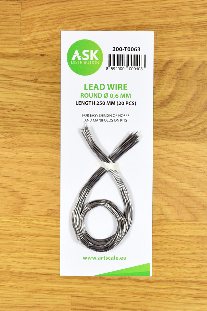 ASK Lead Wire - Round 0.6 mm x 250 mm (20 pcs)