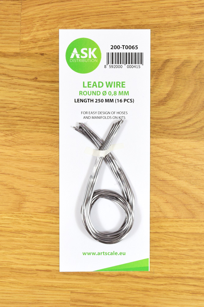 ASK Lead Wire - Round 0.8 mm x 250 mm (16 pcs)