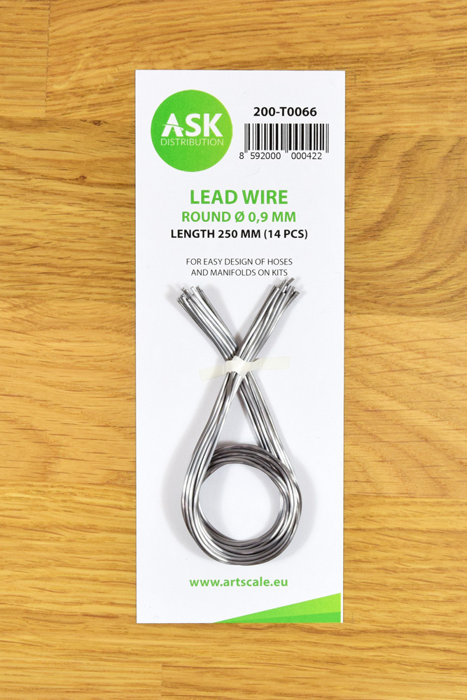ASK Lead Wire - Round 0.9 mm x 250 mm (14 pcs)