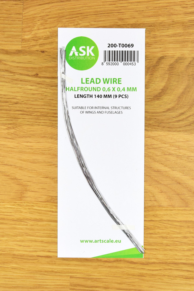 ASK Lead Wire - Halfround 0.6 x 0.4 x 140 mm (9 pcs)