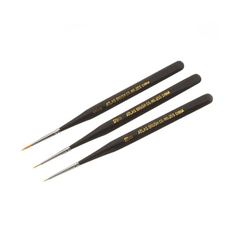 Taklon 3 Piece Brush Set (Size 20/0, 10/0, 5/0)