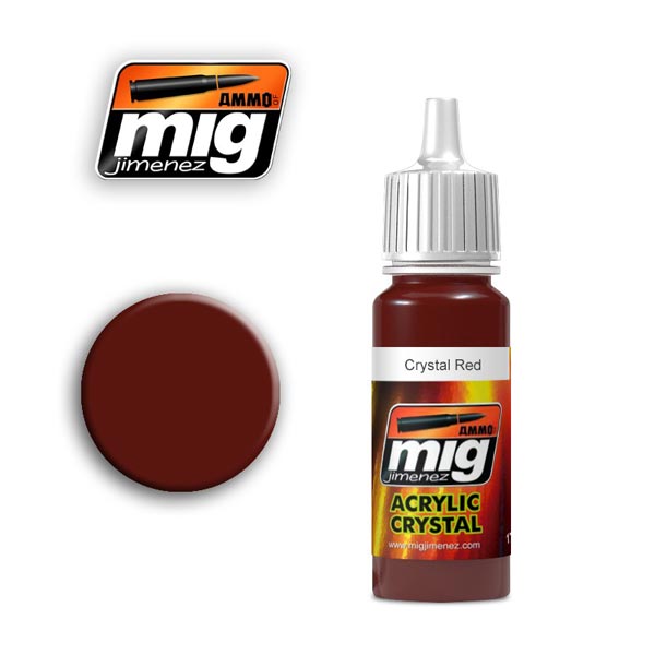 Crystal Red Acrylic Paint 17ml. Bottle