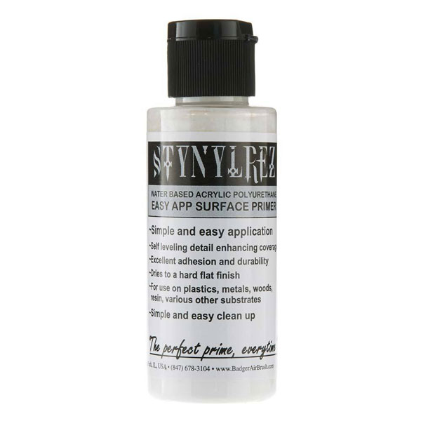 Stynylrez Water-Based Acrylic Primer White 2oz. Bottle
