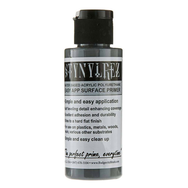 Stynylrez Water-Based Acrylic Primer Gray 2oz. Bottle