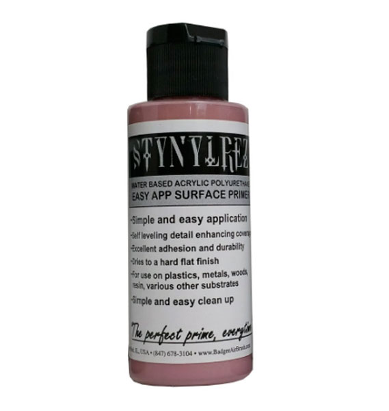 Stynylrez Water-Based Acrylic Primer Dull Pink 2oz. Bottle