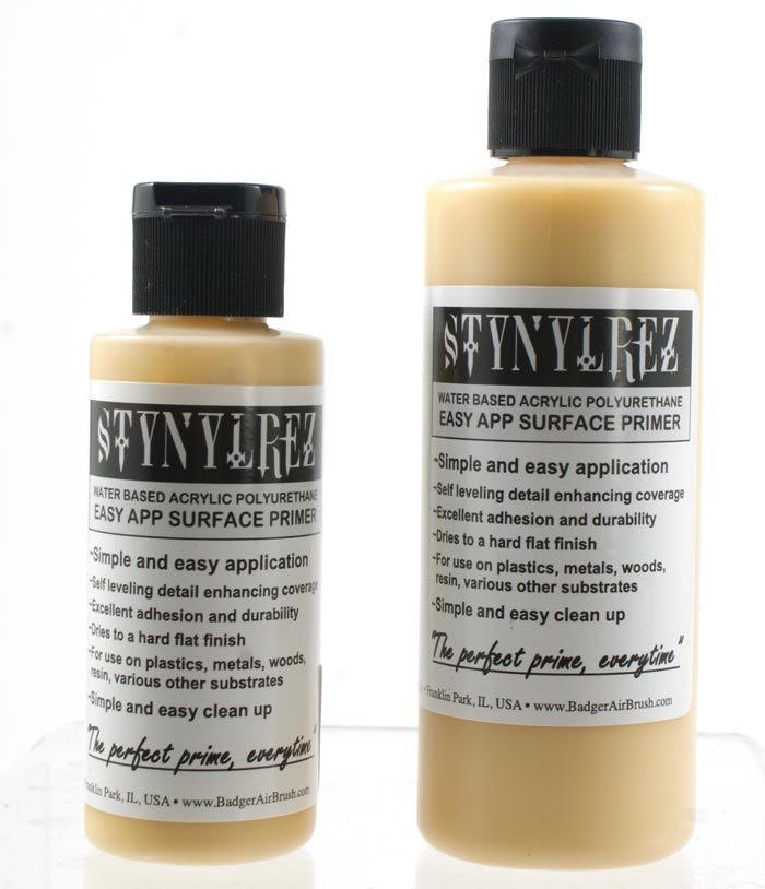 Michigan Toy Soldier Company : Badger - Stynylrez Water-Based Acrylic  Primer Pale Mustard 2oz. Bottle