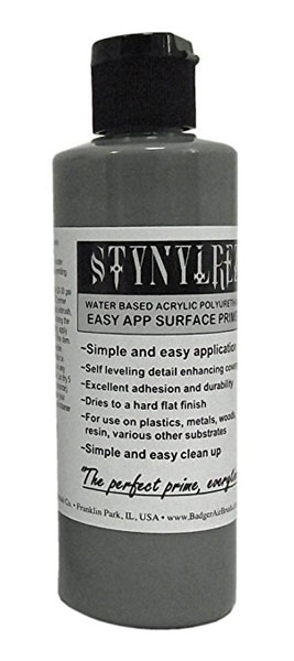 Stynylrez Water-Based Acrylic Primer Gray 4oz. Bottle