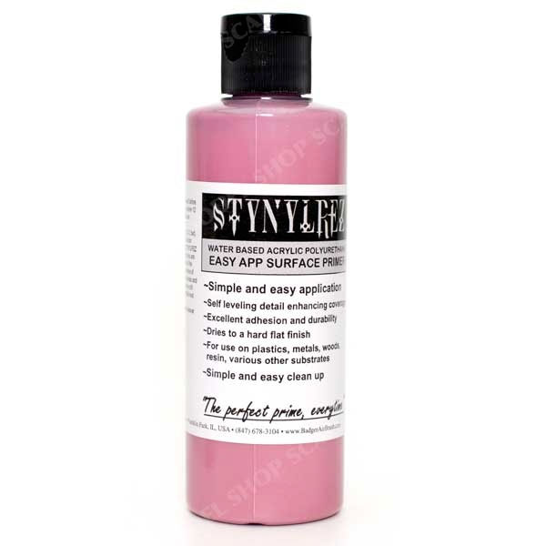 Michigan Toy Soldier Company : Badger - Stynylrez Water-Based Acrylic  Primer Dull Pink 4oz. Bottle