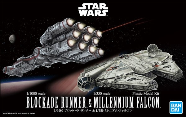 Star Wars A New Hope: 1/1000 Blockade Runner & 1/350 Millennium Falcon