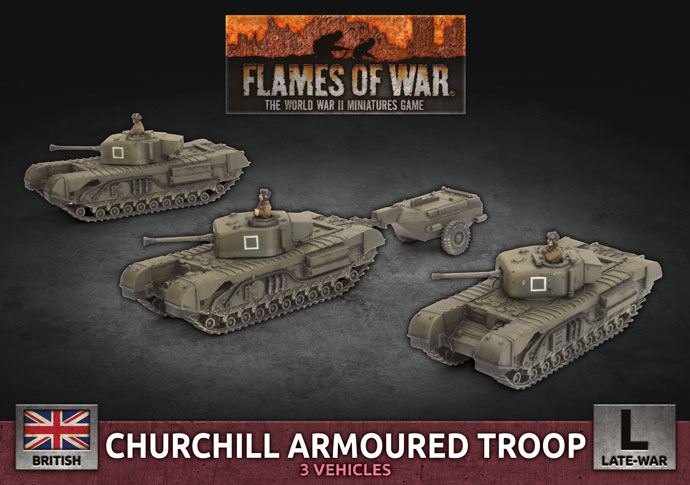 WWII British Churchill Armoured Troop (Plastic)