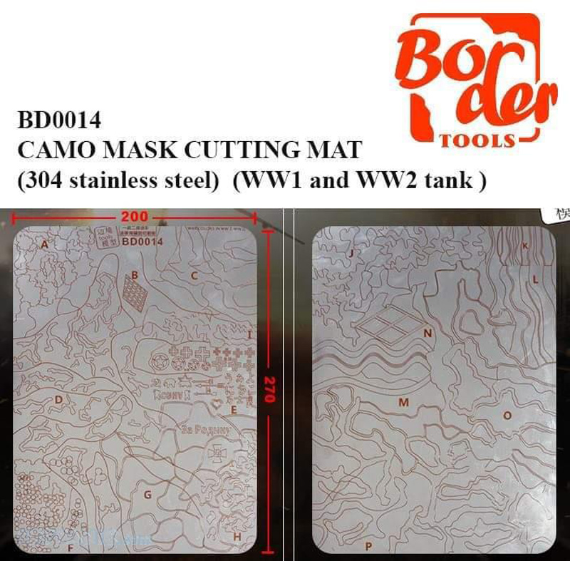 Camo Mask Cutting Mat WW1 and WW2