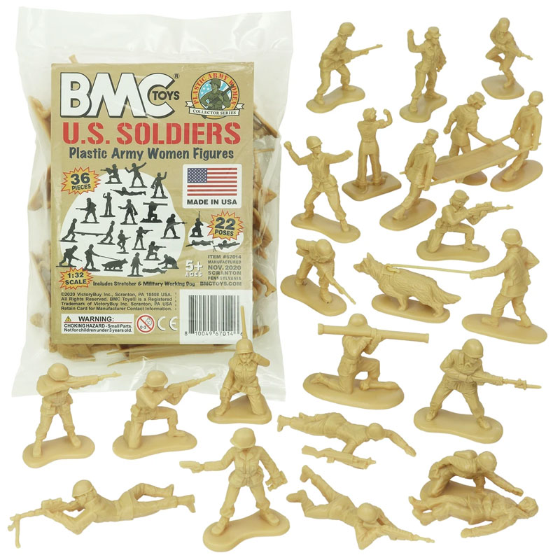 Army Women - Tan 36Pc Female Soldier Figures