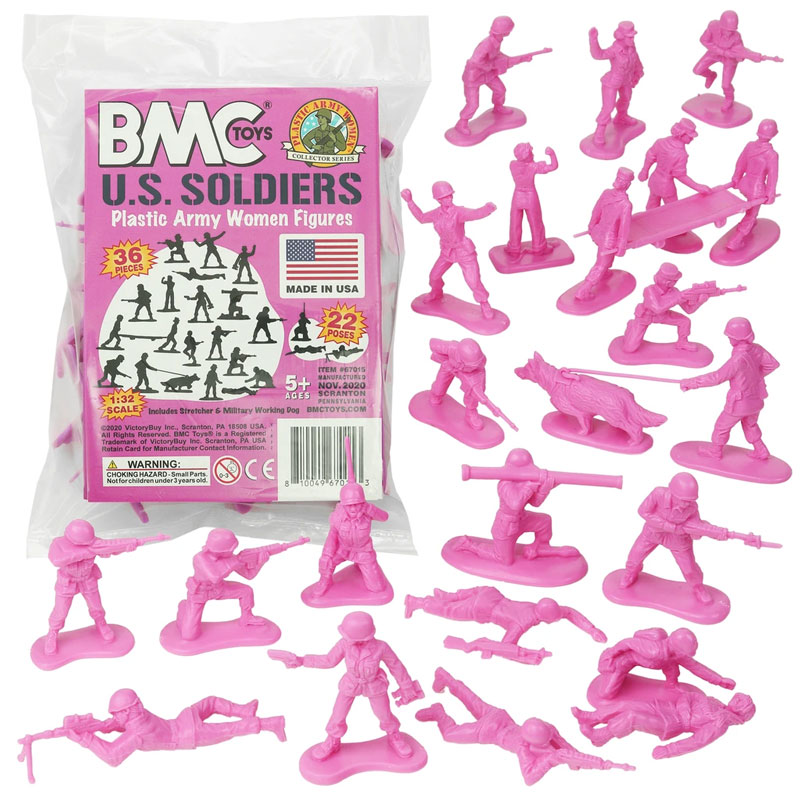 Army Women - Pink 36 Pc Female Soldier Figures