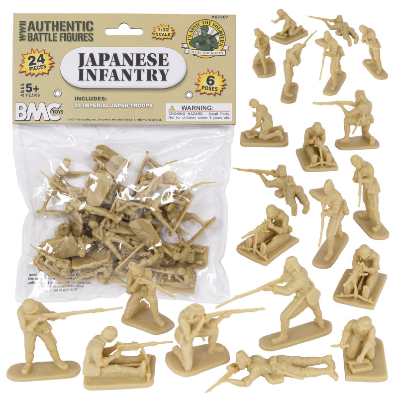 thumbnail image 2 of BMC 1:32 Scale 54mm US Marines Olive Green Plastic Toy Soldiers - 36 Piece Set For Iwo Jima Diorama (40034) 2 of 5