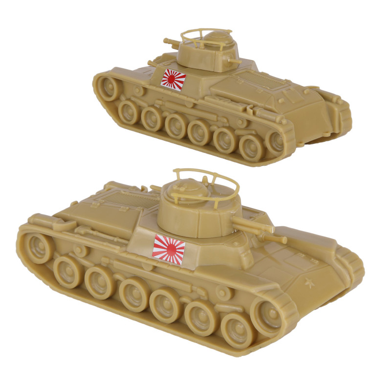 BMC Classic WWII Japan Chi-Ha Tanks Tan 2pc