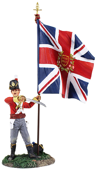 British 44th Regiment Ensign with Kings Colour #2