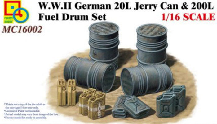 WWII German 20L Jerry Cans & 200L Fuel Drums