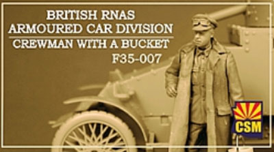 British RNAS Armoured Car Division Crewman with a bucket