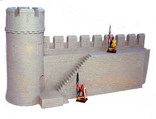 Castle Wall with Stair Section
