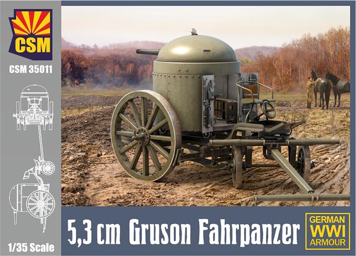 WWI German 5.3 Gruson Fahrpanzer