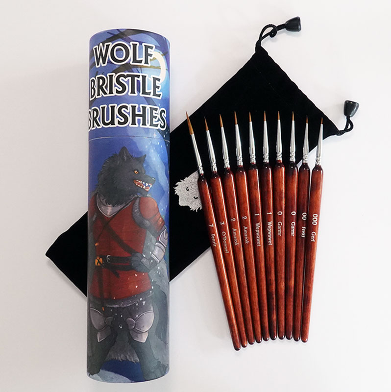  Wolf Bristle Brush Set